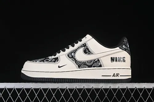 All Categories Nk Air Force 1 Air Force Series Nk Air Force 1 Low Air Force Low Nike Air Force 1'07 Low Cashew Flower Classic White and Black Air Force One Low Casual Shoes ZD1988-005
